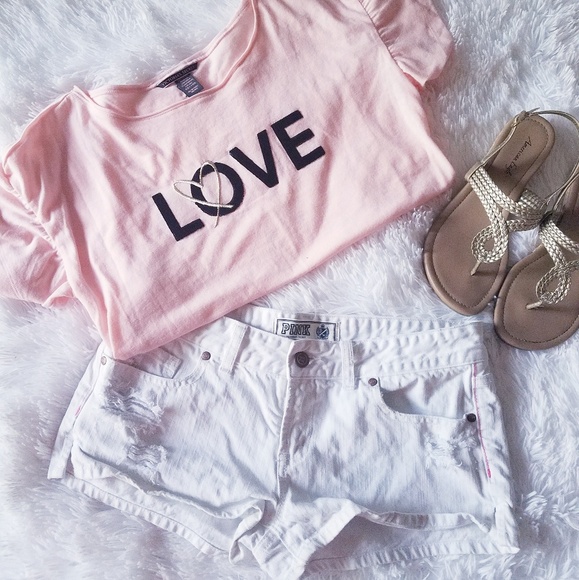 Victoria's Secret Tops - EUC • VICTORIA'S SECRET PINK • Short Sleeve Shirt